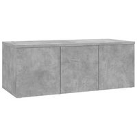 mueble tv  mueble de salon  armario tv madera contrachapada gris hormigon 80x34x30 cm