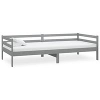 sofa cama de madera maciza de pino gris 90x200 cm