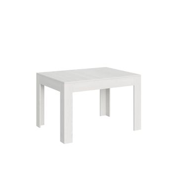 Mesa extensible 90x120/180 cm efecto madera fresno blanco