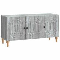 mueble de tv 99 x 345 x 50 cm gris sonoma madera de ingenieria vidaxl