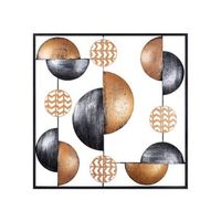 decoracion pared de metal art my world multicolor 55x55x5 cm