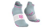 calcetines compressport pro racing v4 0 run low azul rosa