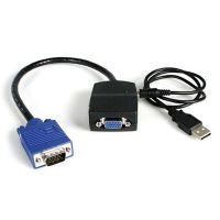 divisor de video vga startechcom 2 puertos compacto alimentado por usb