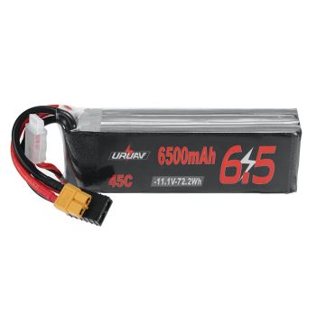 Batería URUAV 11.1V 6500mAh 45C 3S LiPo con enchufe XT60 para dron RC