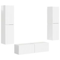 conjunto de mueble de tv 6 uds brillante madera de ingenieria vidaxl