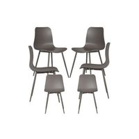 pack 6 sillas bimi de polipropileno 825043504150 cm - gris