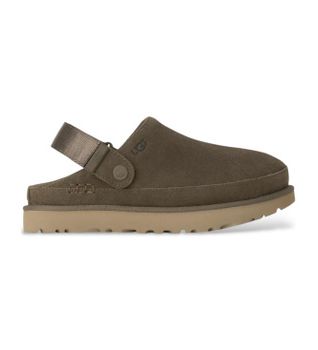 UGG para mujer. 1138252 Zuecos de piel Goldenstar gris ahumado (36), Plano, Ninguno, Casual, Verde