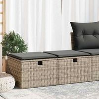 set sofas jardin y cojines 2 uds  juego de muebles de jardin ratan sintetico acacia gris cfw35086