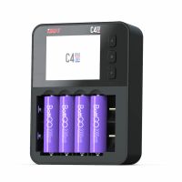 cargador de bateria inteligente isdt c4 evo 36w 8a 6 canales con salida usb para baterias 18650 26650 26700 aa aaa
