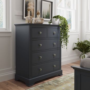 Aubrey Midnight Grey 2 Over 3 Drawer Chest