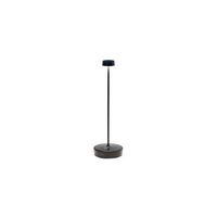 lampara de mesa led recargable y regulable zafferano swap pro negra - 2200-2700-3000k - 9 horas de potencia maxima