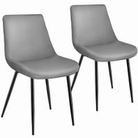 2 sillas de comedor acolchadas aterciopeladas 48 x 59 x 825 cm gris