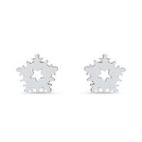 pendientes copos de nieve para mujer de plata 925