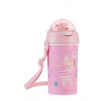 vaso pp con pajita de silicona y correa 450ml music fest rosa