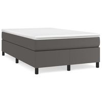 cama tapizada 203x120x35 cm vinilo - gris