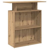 mostrador de recepcion roble artisian 100x40x104 cm