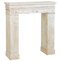 marco de chimenea de madera blanco 100x30x110