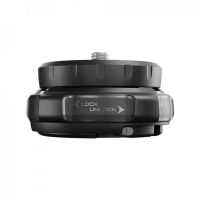 accesorio para tripode manfrotto xchange base negra aluminio-acero capacidad 20 kg