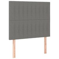 cabecero de tela gris oscuro 90x5x118128 cm vidaxl