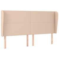 cabecero con orejas cuero sintetico capuchino 163x23x118128 cm