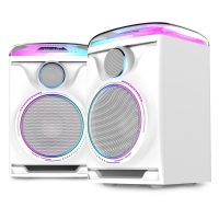 altavoces fenton karaoke 20 bluetooth 120w con microfono y led multicolor