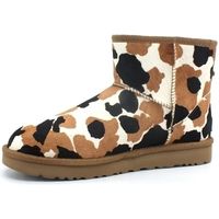 ugg botines w classic mini cow print stivaletto pelo chestnut w1123353 para mujer