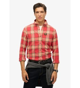 Superdry para hombre. M4010727A Camisa de leñador de algodón de manga larga
naranja (S), Rojo, Casual, Algodón Orgánico, Sostenible
