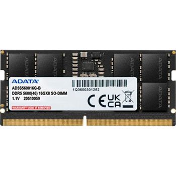 Memoria RAM Adata AD5S560016G-S 16GB 1x16GB DDR5 5600MHz CL46 SO-DIMM ECC