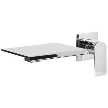 Grifo Empotrado Monomando De Lavabo De Latón Con Efecto Cascada Plateado Aponwao