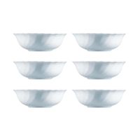set 6 boles vidrio opal blanco 16 cm