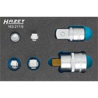 hazet 163-2176 juego de adaptadores r cuadrado hueco 14 pulgadas 63 mm cuadrado hueco 38 pulgadas 10 mm cuadrado hueco 12 pulgadas 125 mm cuadrado hueco 34 pulgadas 20 mm r cuadrado macizo 14 pulgadas 63 mm cuadrado macizo 38