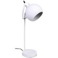 lampara de mesa de metal blanco 24x20x67h cm