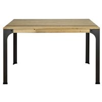 mesa salon comedor 168x88x75cm en madera maciza de pino acabado vintage estilo industrial