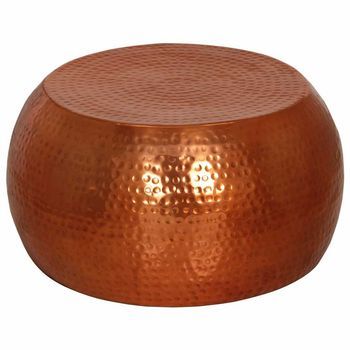 Mesa De Centro De Aluminio Color Latón Ø55x28 Cm Vidaxl