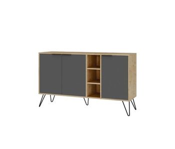 Buffet 3 nichos y 3 puertas l142 cm - clara