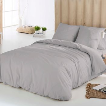 ICEHOME - Funda Nórdica Lisa 100 % Microfibra Ecológica - Ultrasuave, Transpirable y Libre de Arrugas - Funda Nórdica + Funda de almohada lisas - Compatible con todas las camas y estaciones.