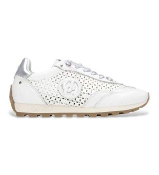 Carmela para mujer. 16311301-BLANCO Zapatillas de Piel 163113 blanco (40), Plano, Cordones, Casual