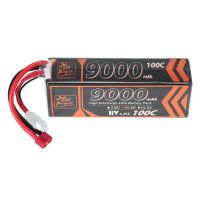 bateria lipo zop power 114v 9000mah 100c 3s con enchufe t deans para coche rc