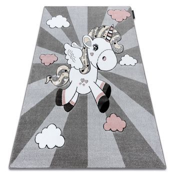 Alfombra Petit Unicorn Unicornio Gris 200x290 Cm