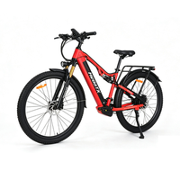bicicleta electrica hedatx t19 bateria extraible de 48 v y 192 ah 27 velocidades rojo