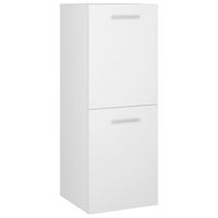 armario de bano  mueble bano madera contrachapada blanco 30x30x80 cm
