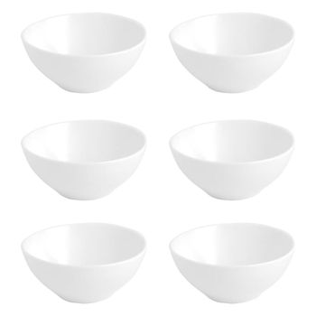 Set 6 boles porcelana blanca 9 cm