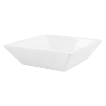 Lavabo Forma Cuadrada 41x41x12 Cm Cerámica Blanca Diseño Ml