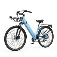 bicicleta electrica urbana velopro c1pro 250 w bateria 36 v 18 ah frenos hidraulicos potencia ajustable azul cielo