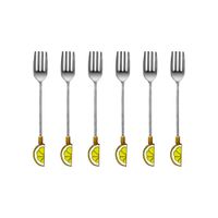 tenedores de postre de limon - set de 6