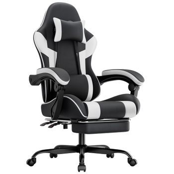 Silla Gaming Ergonómica W3298p445235 200kg, Cuero Pu Transpirable Y Soporte Lumbar