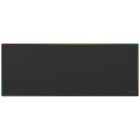mars gaming mmp224 alfombrilla gaming xxl 880x330mm diseno de bordes rainbow base antideslizante de caucho natural superficie nanotextil de alta precision alfombrilla de raton flexible xxl negra