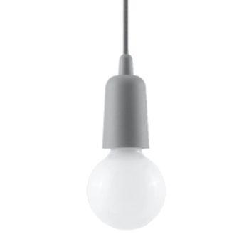 Lámpara colgante tina gris, 1 luz