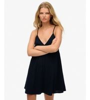 superdry para mujer w8011958a vestido mini tirantes texturizado marino xs casual algodon sin mangas  tirantes