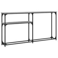 mesa consola  mesa de entrada  mesa auxiliar madera de ingenieria gris sonoma 145x225x75 cm
